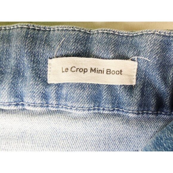 Frame Size 27X27 Womens Le Crop Mini Boot Blue Denim 5 Pocket Jeans USA Made - Picture 7 of 13